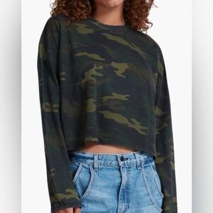 Camo Long Sleeve Crop Top SIZE S